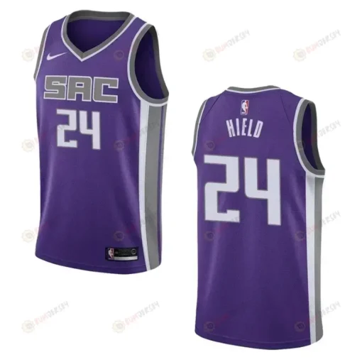 Men's Sacramento Kings 24 Buddy Hield Icon Swingman Jersey - Purple