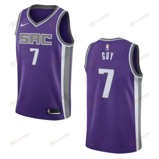 Men's Sacramento Kings 7 Kyle Guy Icon Swingman Jersey - Purple