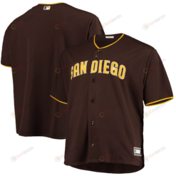 Men's Sand/Brown San Diego Padres Big & Tall Alternate Team Jersey Jersey