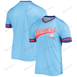 Men's Stitches Blue/Royal Texas Rangers Cooperstown Collection V-Neck Team Color Jersey Jersey