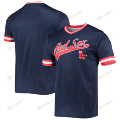 Men's Stitches Navy/Red Boston Red Sox Cooperstown Collection V-Neck Team Color Jersey Jersey