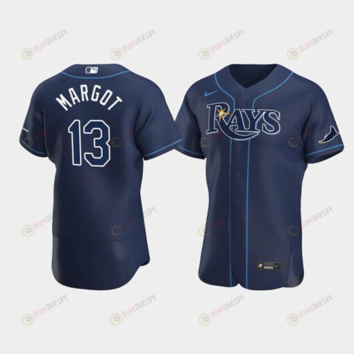 Men's Tampa Bay Rays 13 Manuel Margot Navy Alternate Jersey Jersey