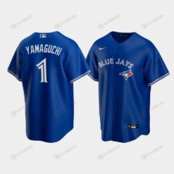 Men's Toronto Blue Jays 1 Shun Yamaguchi Royal Alternate Jersey Jersey