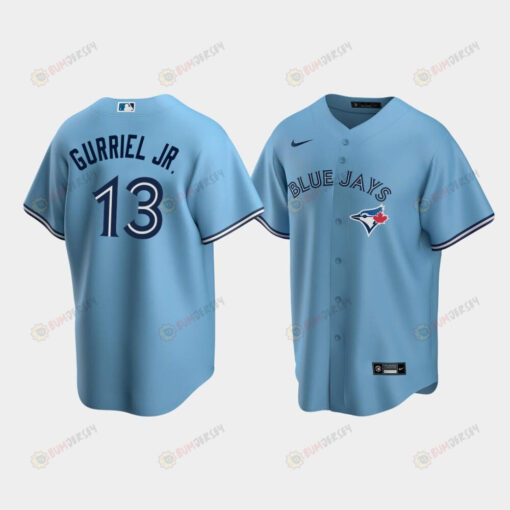 Men's Toronto Blue Jays 13 Lourdes Gurriel Jr. Powder Blue Alternate Jersey Jersey