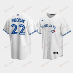Men's Toronto Blue Jays 22 Chase Anderson White Home Jersey Jersey