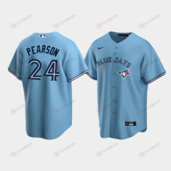 Men's Toronto Blue Jays 24 Nate Pearson Powder Blue Alternate Jersey Jersey