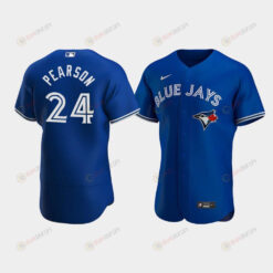 Men's Toronto Blue Jays 24 Nate Pearson Royal Alternate Jersey Jersey