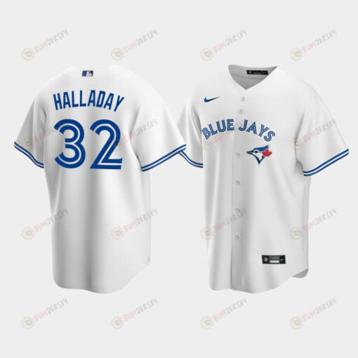 Men's Toronto Blue Jays 32 Roy Halladay White Home Jersey Jersey