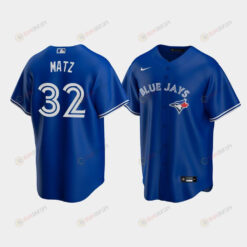 Men's Toronto Blue Jays 32 Steven Matz Royal Alternate Jersey Jersey