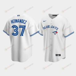 Men's Toronto Blue Jays 37 Teoscar Hernandez White Home Jersey Jersey