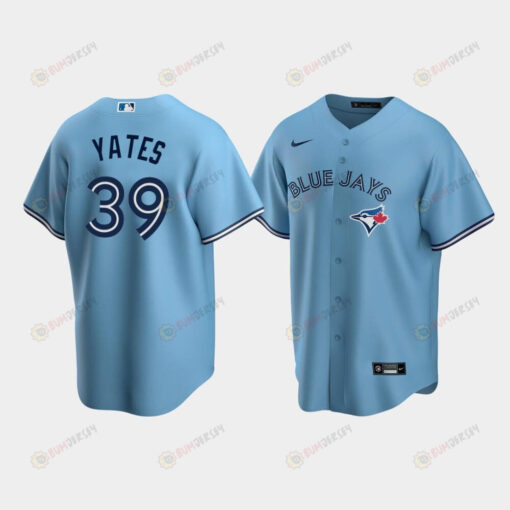 Men's Toronto Blue Jays 39 Kirby Yates Powder Blue Alternate Jersey Jersey