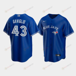 Men's Toronto Blue Jays 43 Sam Gaviglio Royal Alternate Jersey Jersey