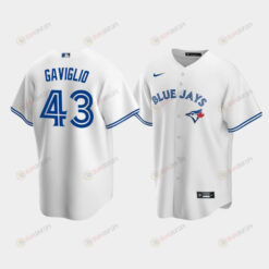 Men's Toronto Blue Jays 43 Sam Gaviglio White Home Jersey Jersey