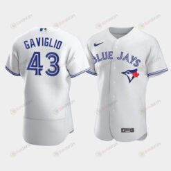 Men's Toronto Blue Jays 43 Sam Gaviglio White Jersey Jersey