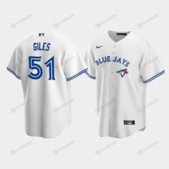 Men's Toronto Blue Jays 51 Ken Giles White Home Jersey Jersey