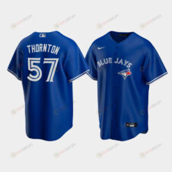 Men's Toronto Blue Jays 57 Trent Thornton Royal Alternate Jersey Jersey