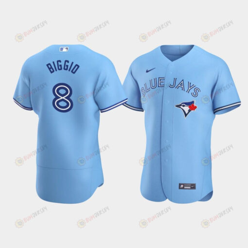 Men's Toronto Blue Jays 8 Cavan Biggio Powder Blue Alternate Jersey Jersey