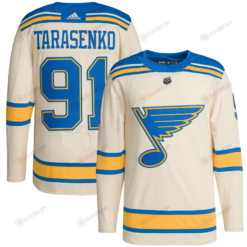 Men's Vladimir Tarasenko Cream St. Louis Blues 2022 Winter Classic Player Jersey Jersey