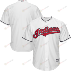 Men's White Cleveland Indians Official Cool Base Jersey Jersey