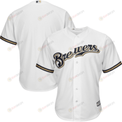 Men's White Milwaukee Brewers Official Cool Base Jersey Jersey