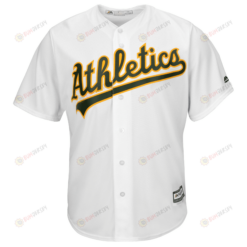 Men's White Oakland Athletics Official Cool Base Jersey Jersey