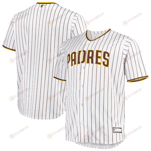 Men's White/Brown San Diego Padres Big & Tall Home Team Jersey Jersey