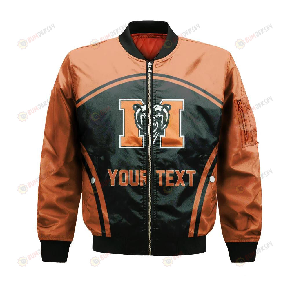 Mercer Bears Bomber Jacket 3D Printed Custom Text And Number Curve Style Sport