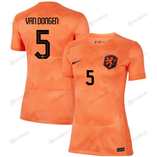 Merel van Dongen 5 Netherlands Women's National Team 2023-24 World Cup Home Women Jersey