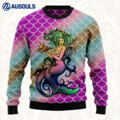Mermaid Light Ugly Sweaters For Men Women Unisex