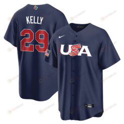 Merrill Kelly 29 USA Baseball 2023 World Baseball Classic Jersey - Navy