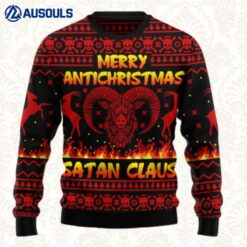 Merry Antichristmas Satan Claus Ugly Sweaters For Men Women Unisex