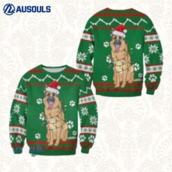 Merry Christmas German Shepherd Dog Green Ugly Sweaters For Men Women Unisex