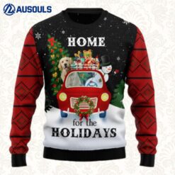 Merry Christmas Golden Retriever And Snowman Ugly Sweaters For Men Women Unisex