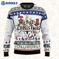 Merry Christmas Y'All Texas Ugly Sweaters For Men Women Unisex