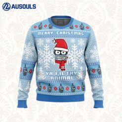 Merry Christmas Ya Filthy Animal Futurama Ugly Sweaters For Men Women Unisex