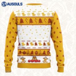 Merry Christsmas Disney Garfield And Reindeer Yellow Ugly Sweaters For Men Women Unisex