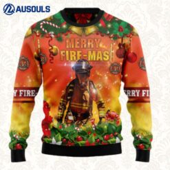 Merry Fire Mas Firefighter Ugly Sweaters For Men Women Unisex