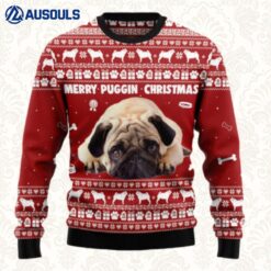 Merry Puggin Christmas Ugly Sweaters For Men Women Unisex