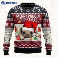 Merry Pugginchristmas Ugly Sweaters For Men Women Unisex