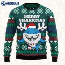 Merry Sharkmas Ugly Sweaters For Men Women Unisex