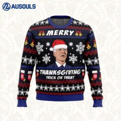 Merry Thanksgiving Biden Ugly Sweaters For Men Women Unisex
