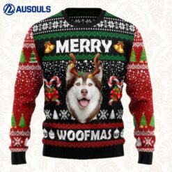 Merry Woofmas Husky Ugly Sweaters For Men Women Unisex