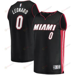 Meyers Leonard Miami Heat Fast Break Jersey Black - Icon Edition Jersey
