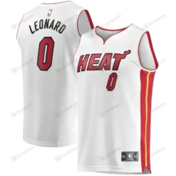 Meyers Leonard Miami Heat Fast Break Jersey White - Association Edition
