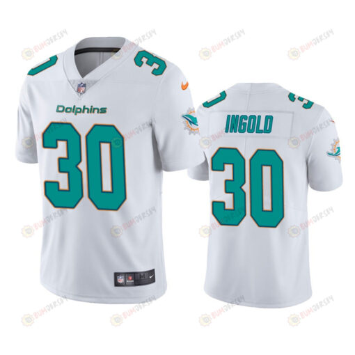 Miami Dolphins Alec Ingold 30 White Vapor Limited Jersey