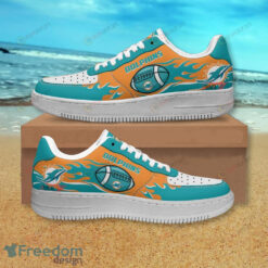 Miami Dolphins Ball Symbol In Oange And Green Air Force 1 Shoes Sneaker