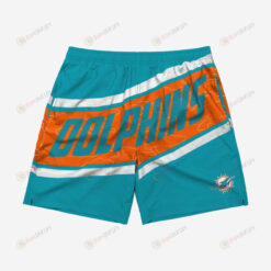 Miami Dolphins Big Wordmark Hawaiian Men Shorts Swim Trunks - Print Shorts