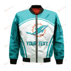 Miami Dolphins Bomber Jacket 3D Printed Custom Text And Number Curve Style Sport