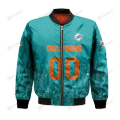 Miami Dolphins Bomber Jacket 3D Printed Team Logo Custom Text And Number