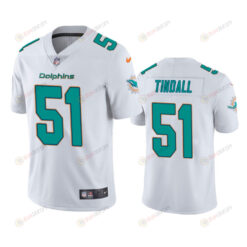 Miami Dolphins Channing Tindall 51 White Vapor Limited Jersey
